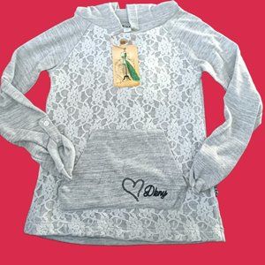 DKNY cute grey girls long shirt size 6Y